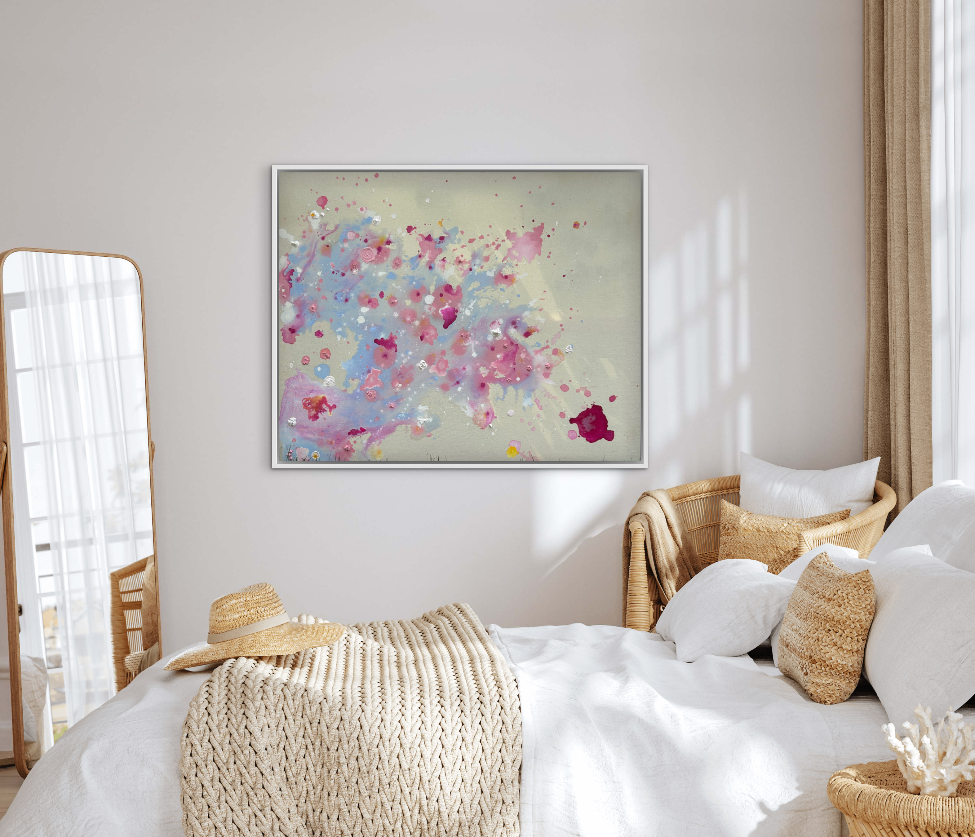Kirschblüten, 2025, Acryl auf roher Baumwollleinwand, Ansicht 10